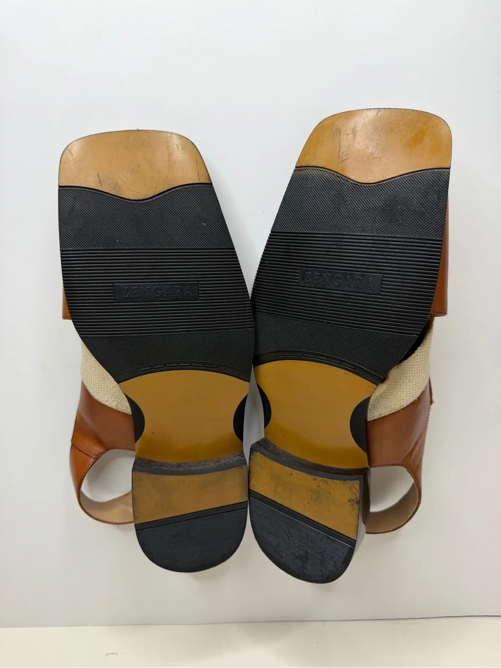Zengara Sandals Vintage Fisherman Strappy Tan Brown Leather Shoes Mens Size 9M